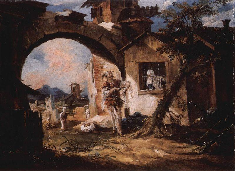Giovanni Antonio Canal Kurtisane und Soldat Germany oil painting art